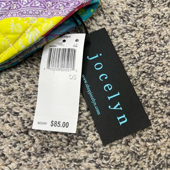 NWT JOCELYN Quilted Bucket Hat Colorful Cotton Bandana Print One Size - Picture 4 of 7